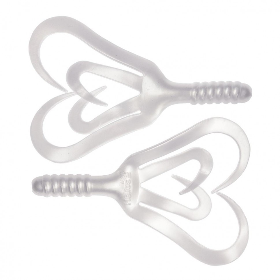 Твистер Helios Credo Four Tail 2,35"/6,0 см, цвет Pearl 10 шт HS-20-013 , 